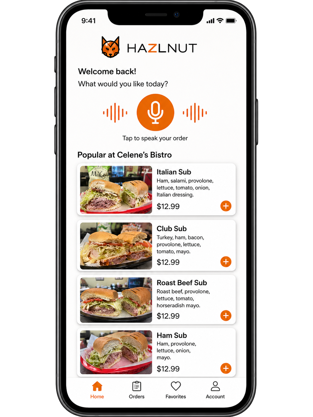 Hazlnut app at OPS Pizza Kitchen & Caf&eacute;