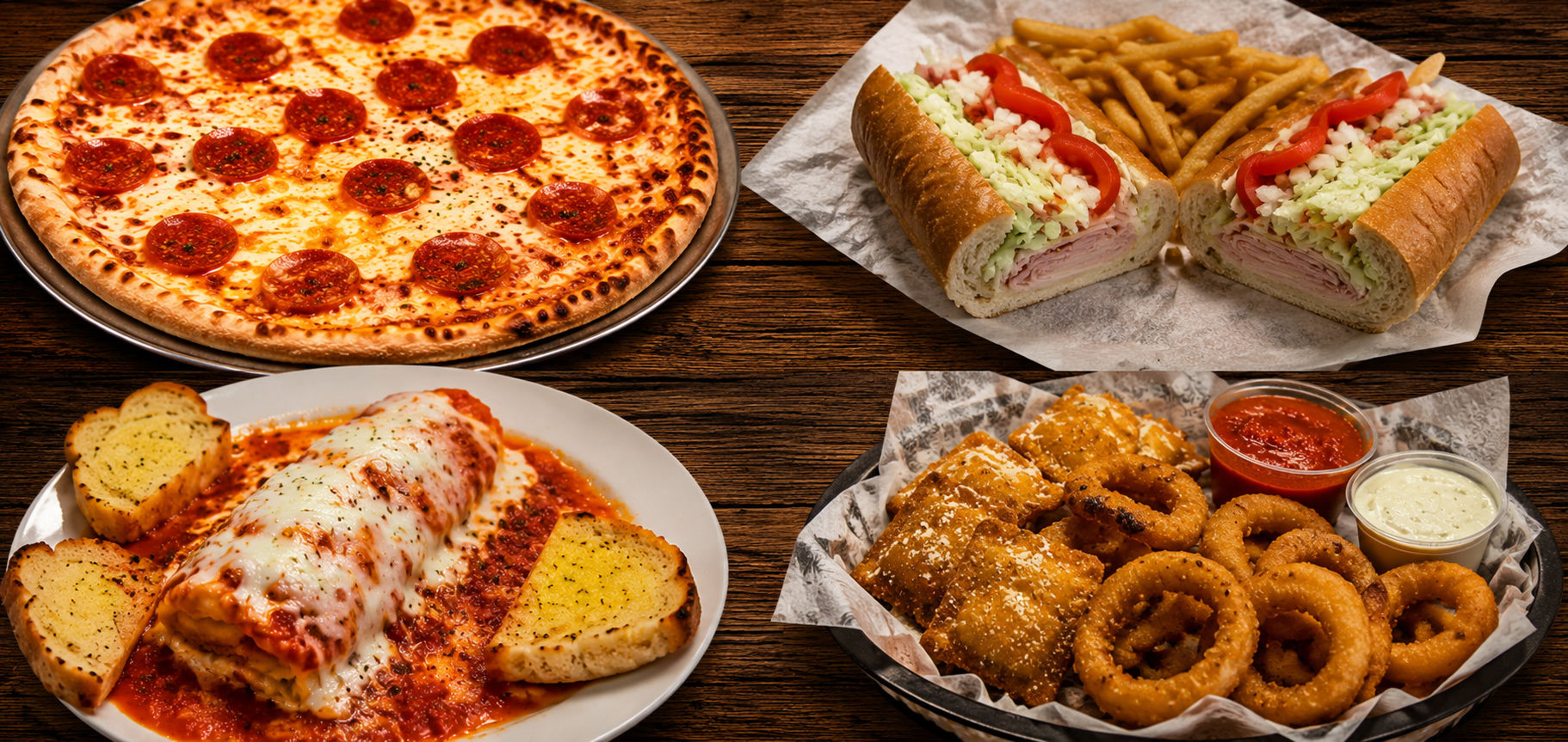 OPS Pizza Kitchen & Cafe — pepperoni pizza, Italian sub, chicken parmesan and fried appetizers